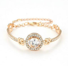 Fashion New Personality Noble Rhinestone Charm Bracelets Golden Silver Rose Gold Married Bracelet Women Fashion Jewelry
