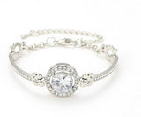 Fashion New Personality Noble Rhinestone Charm Bracelets Golden Silver Rose Gold Married Bracelet Women Fashion Jewelry