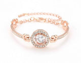 Fashion New Personality Noble Rhinestone Charm Bracelets Golden Silver Rose Gold Married Bracelet Women Fashion Jewelry