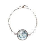 Birth Moon Bracelet Glow In The Dark Moon Phase Silver Chain Bracelet Glowing Birthday Moon Jewelry Lunar Phase Bracelets Charm